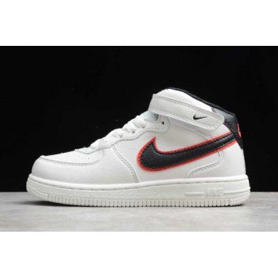 Nike Çocuk Air Force 1 Mid Beyaz / Siyah Kaykay Ayakkabı Türkiye - FS2O7XS1